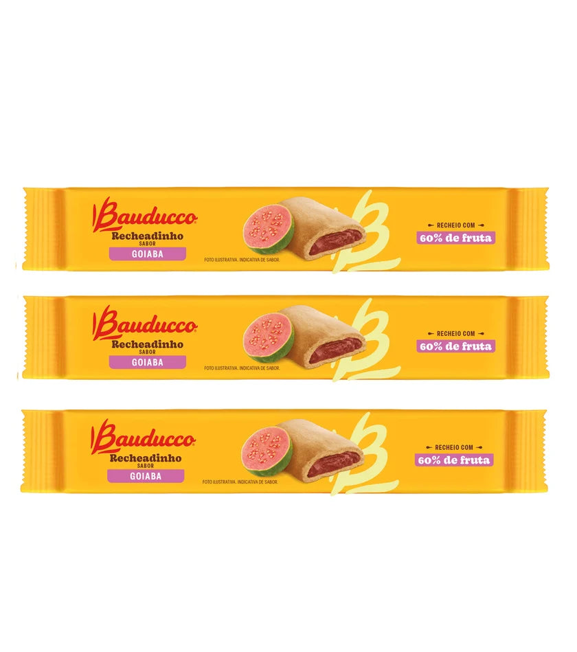 Bauducco Biscoito Recheadinho Goiaba (3x104g)